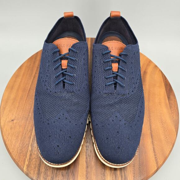 Cole Haan 2.Zerogrand Oxfords Mens 13 M Navy Blue Stitchlite Wingtip Dress Shoes main image 8